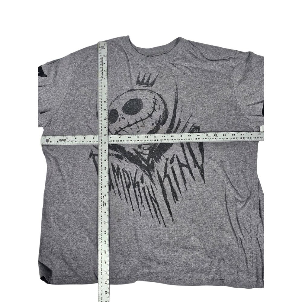 Disney Pumpkin King Shirt XL Nightmare Before Christmas Graphic Tee Gray - Picture 3 of 7